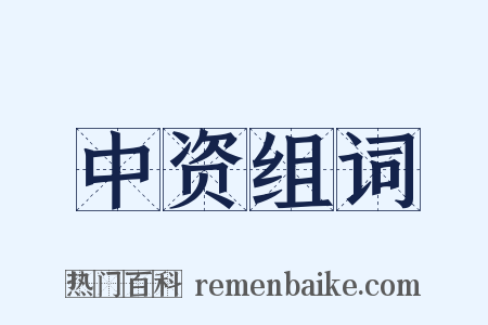 中资组词是什么意思的图片